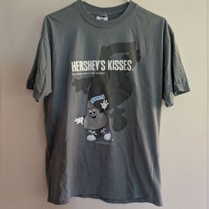 Vintage 90s Hersey's Kisses Graphic Tee Gray Large